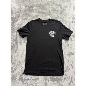 Liquid Death Shirt Mens Large Black Mountain Water Skull Graphic Tee T-Shirt